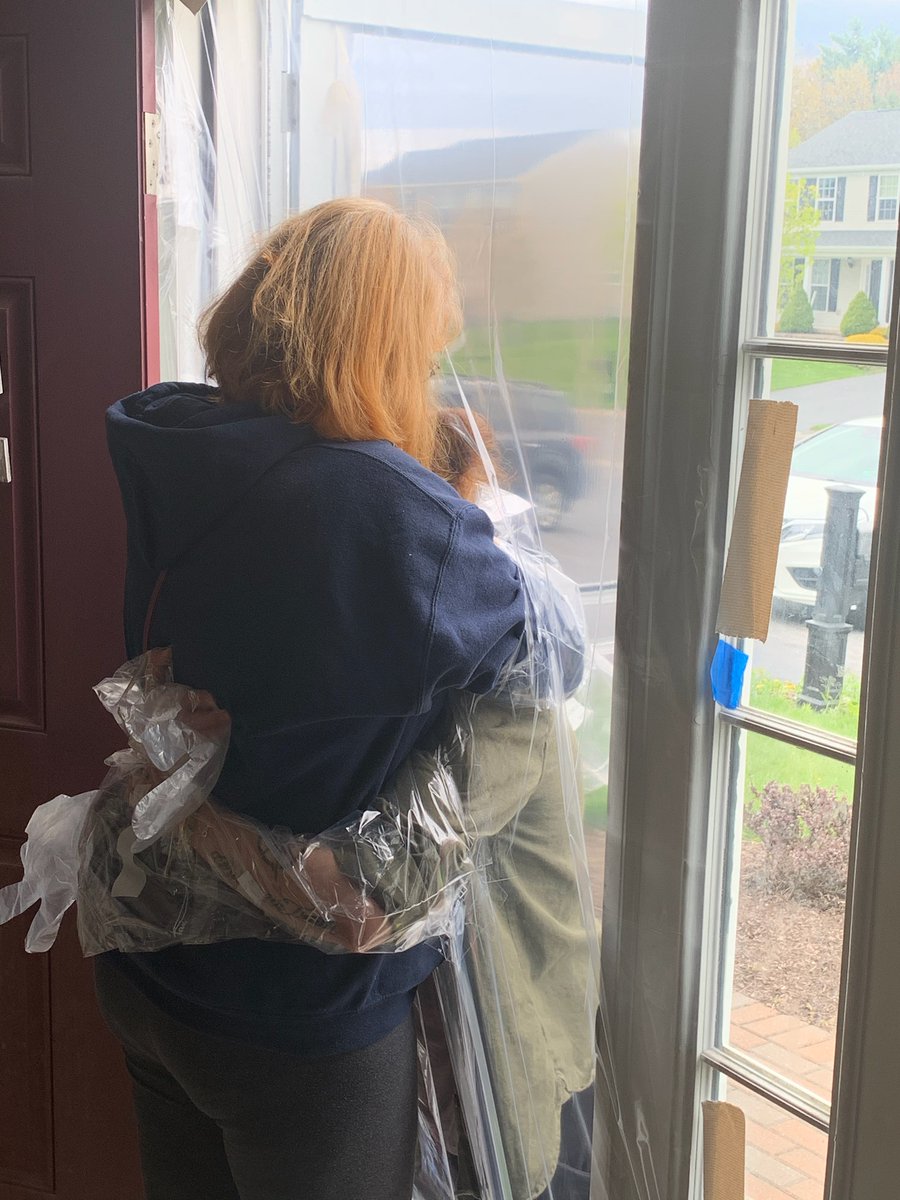MREgrade3's tweet photo. Some good news to start the week...Our student Joey constructed a "Hug Door" so he and his family could embrace his aunt (a respiratory therapist at St. Joe's) for the first time in months. #teamMRE #love #creativity @PosProject https://t.co/9FtZc2lIgr