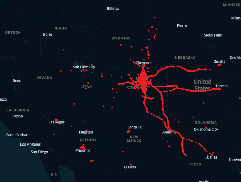 This map shows interstate travel of CO protesters. Likely protest attendees traveled to 13 different states, potentially spreading  #coronavirus to communities across the country. REMINDER! Rural communities often do not have the resources to respond to local outbreaks (8/11)