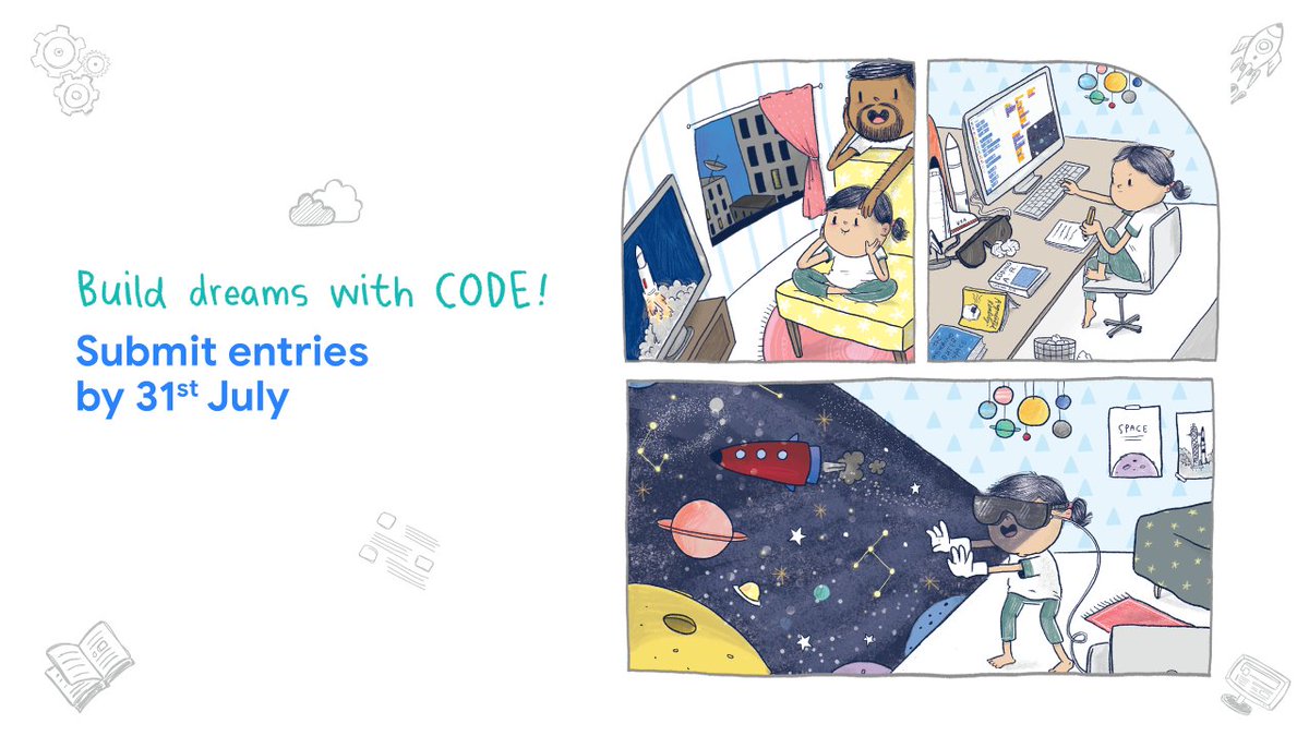 GoogleIndia's tweet image. Code your child be the one?
Your child can build games, animations and even Android apps without writing a single line of code, at #CodeToLearn 2020. Register now at goo.gle/3e8Rjhx
