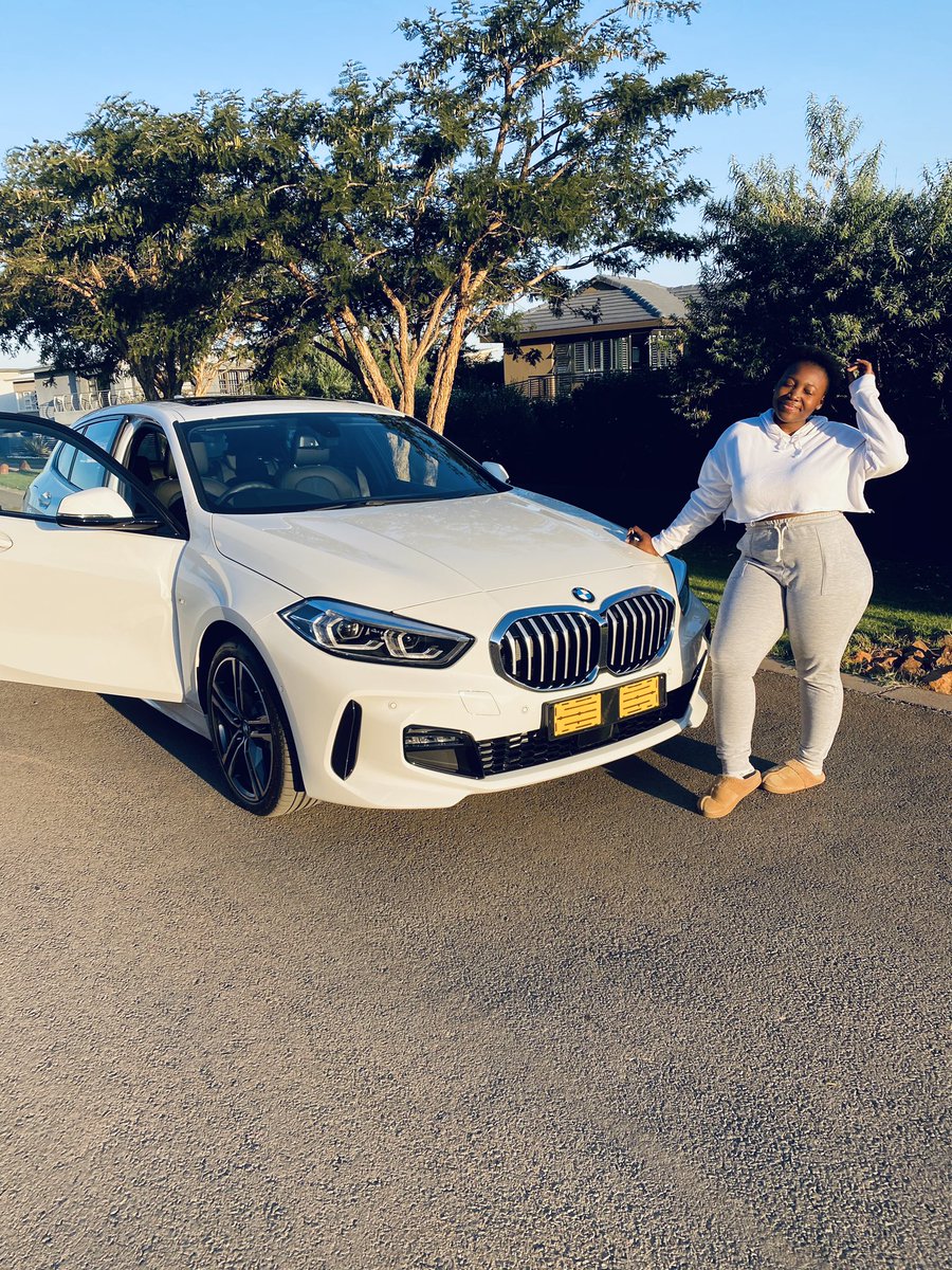 TsholoMokotsi12's tweet photo. 😭 My graduation gift from my parents. 🥺❤️ I am so grateful. Thank you God. 
#BMW #1series https://t.co/gYmnQfRUoS