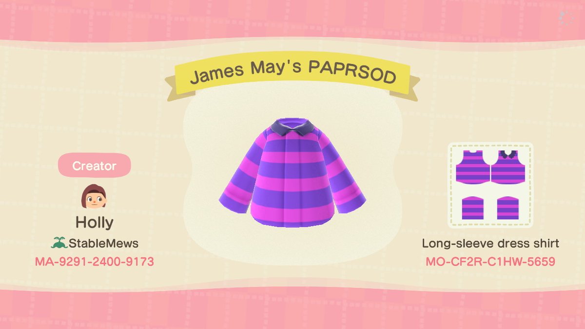 OrphelinIsole's tweet photo. I have made an blouse! What do you think, @MrJamesMay?
 #AnimalCrossing #ACNH #NintendoSwitch https://t.co/nA3094oaUk