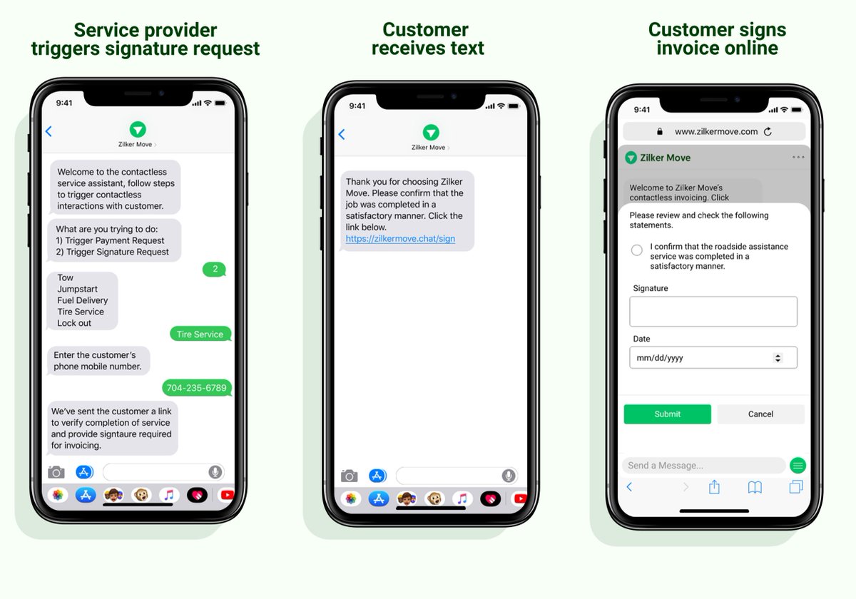 Are you still using an iPad to collect a customer's signature? This process is not only unscalable but risky. OEMs &amp; motor clubs can benefit from a contactless service for more transparency from the service provider and a germ free way to serve your customers.
#futureofmobility
