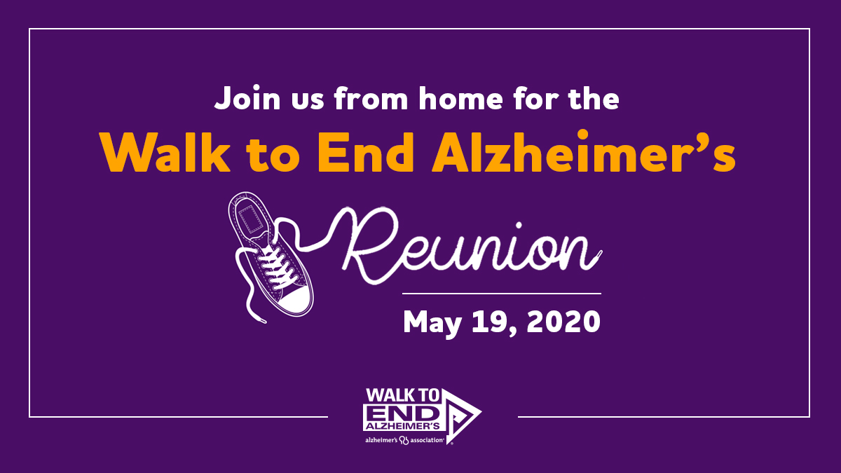 alzassociation's tweet photo. Let's Lace Up to #ENDALZ! Past &amp; present #Walk2EndAlz participants are invited to join us for our virtual Reunion on 5/19 at 12 p.m. or 5 p.m. Connect with other passionate participants &amp; to learn how we’re moving forward during this difficult time. RSVP: https://t.co/z1Xvbqpbgt. https://t.co/UQDEs262mD