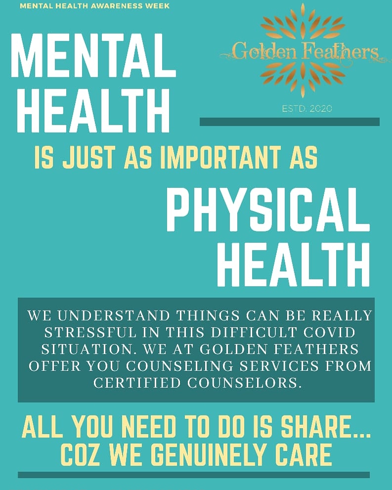 FeathersGolden's tweet photo. You feel stressed.. depressed ?
Golden Feathers offer you Counseling Services from certified Councelors ....

Because We Care for you ✌ https://t.co/TDEBNsilQv