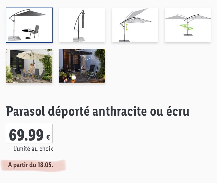 Lidl met en vente un parasol parfait pour l'été à tout petit prix ! - MCE TV