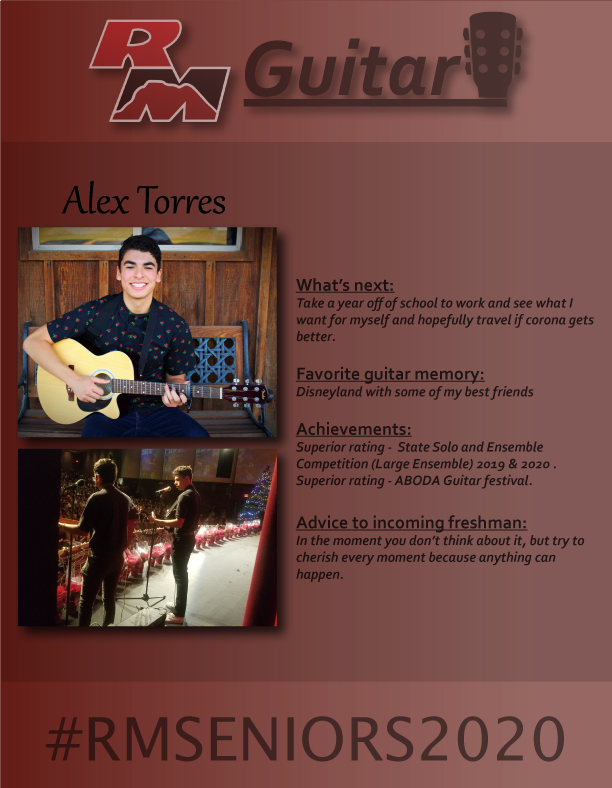 🎸RMHS Guitar Senior Spotlight - Alex Torres🎸#RMSeniors2020