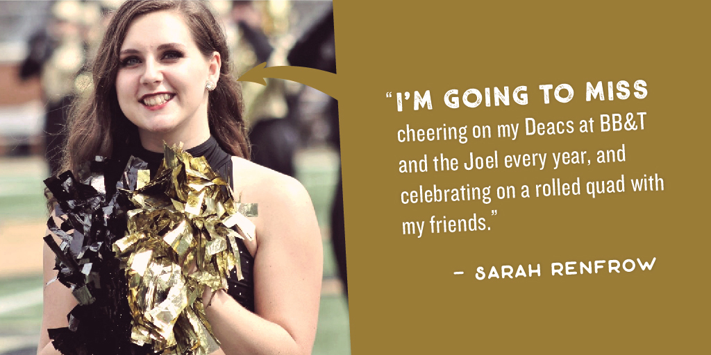 Congratulations, Sarah Renfrow ('20)!

A highlight from #WFU20 Memory Lane.

See more ➡️  wakefo.rest/vcd

<a href="/DemonDeacons/">Wake Forest Demon Deacons</a> <a href="/WakeDanceTeam/">Wake Forest University Dance Team</a>