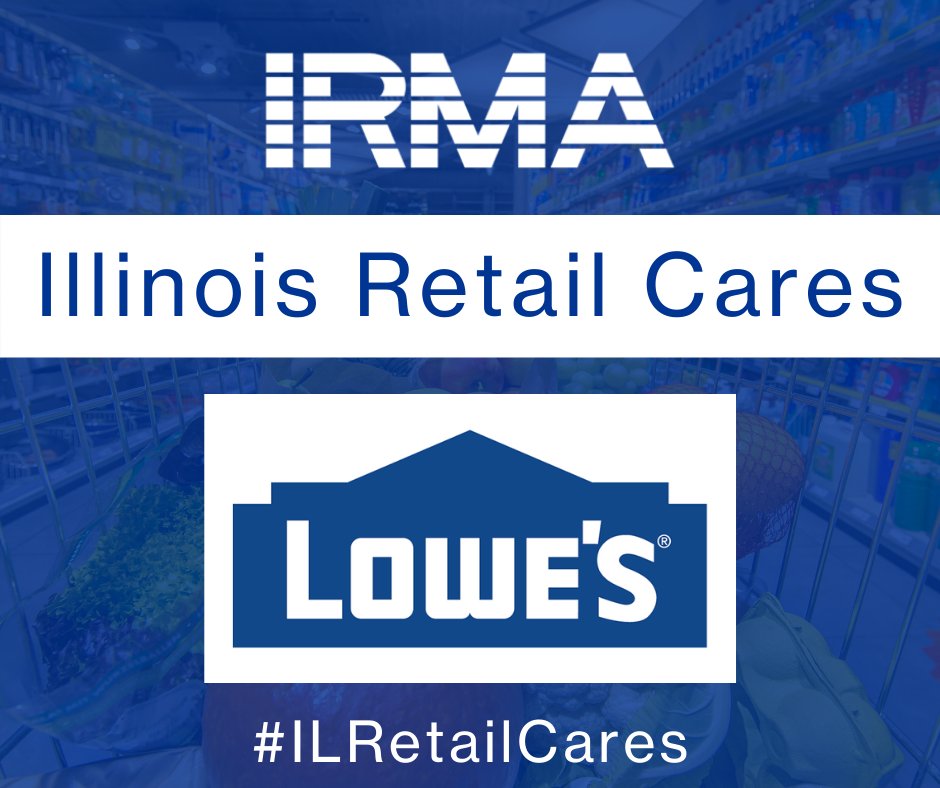 ILRetail's tweet photo. Another great example of retailers stepping up to help! IRMA member @Lowes has donated disinfectants, hand sanitizer and masks to police and firefighters, as well as to hospital workers and maintenance crews in communities across the Chicagoland area. #ILRetailCares https://t.co/z6B1NC2g9l