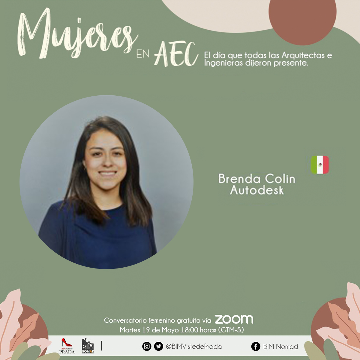 AutodeskLATAM's tweet photo. Mañana a las 18:00 hrs en el conversatorio femenino de #MujeresenAEC  Brenda Colin nos hablará de Autodesk y su propuesta para edificaciones sostenibles 
No te lo pierdas 👉🏽https://t.co/XLqDFjZqYe

#autodesk #BIM #AutodeskLatam https://t.co/pPxcvqsz32