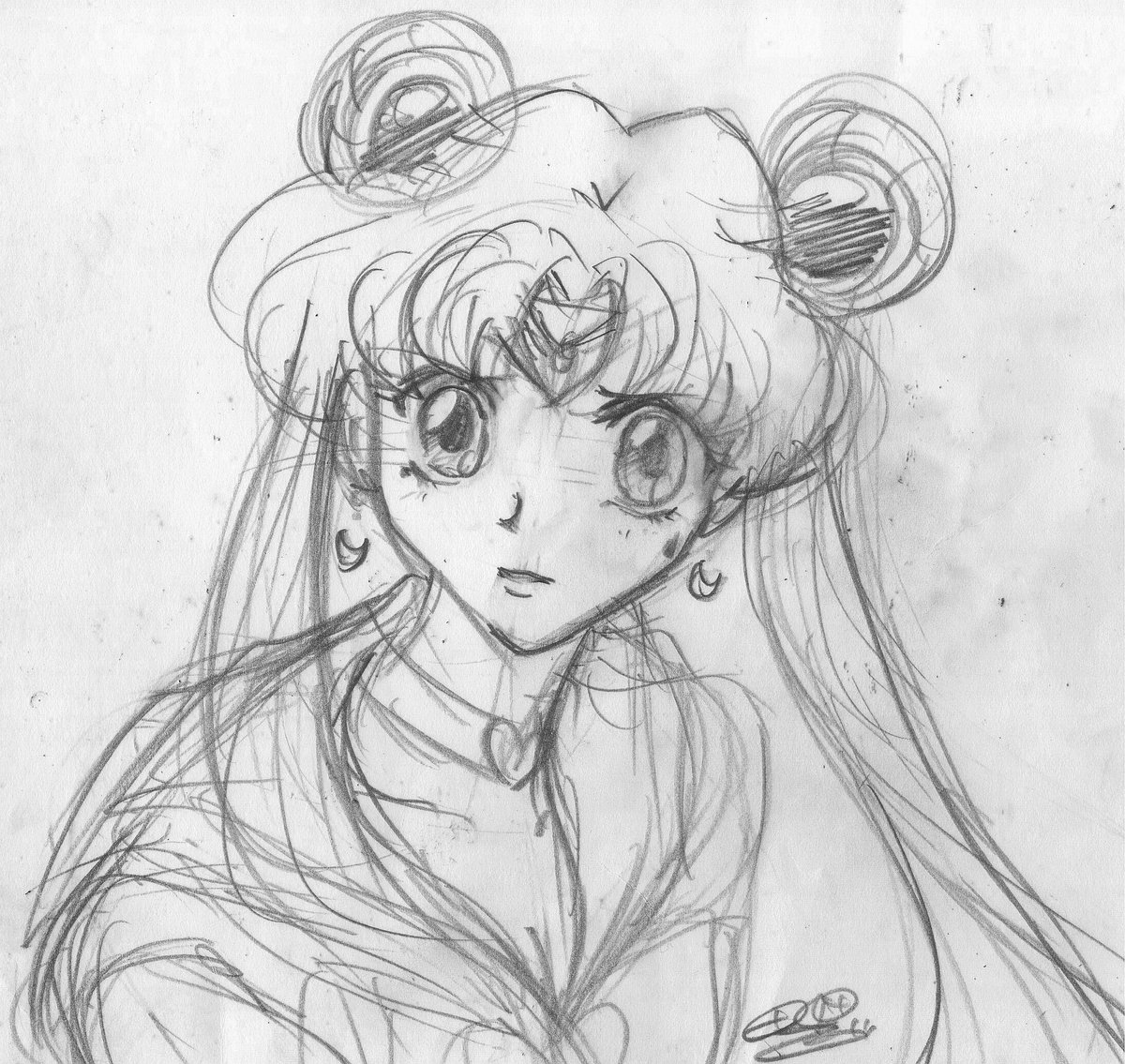 勝田名人 Sur Twitter 自分絵 描きやすいスタイル で再チャレンジ やっぱり10分クオリティだけど 笑 おっきな違いは目 瞳描くのほんっっとうに嫌いとうか苦手だから固定は無いんだけど 最近はこのくらいの盛が一番描きやすいと感じてる セラムンイラスト部