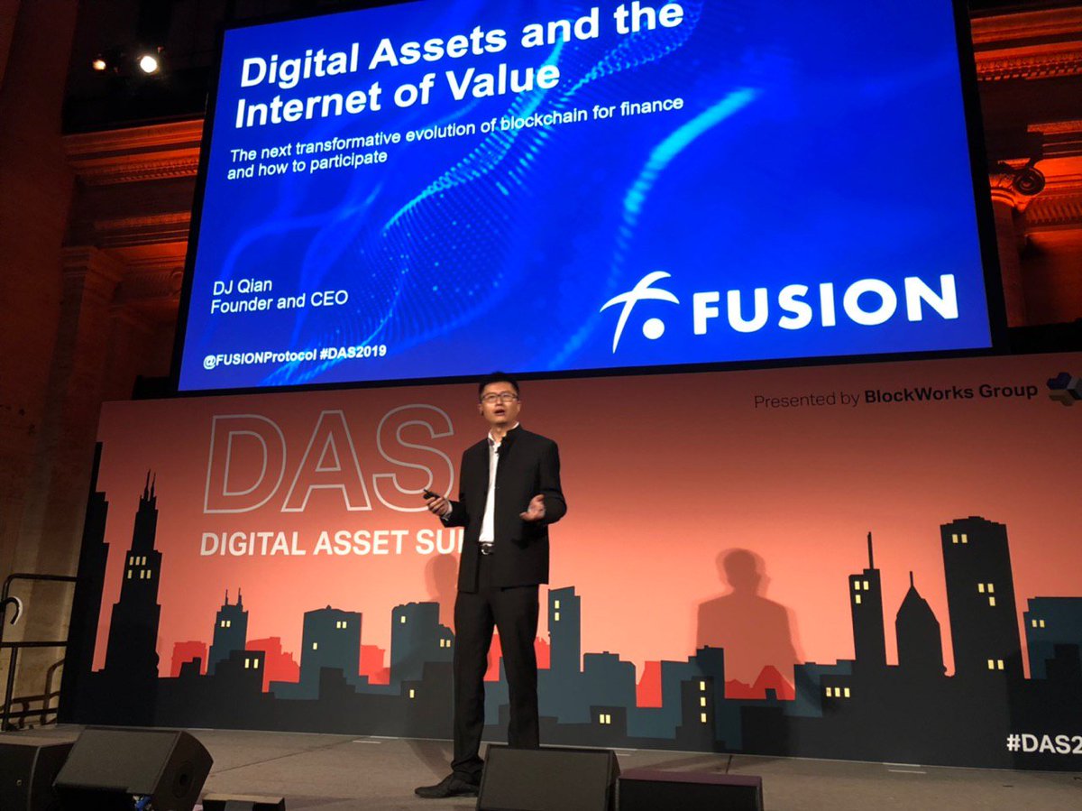 LuckyBenefactor's tweet photo. A year ago, the @djqianfusion gave a talk at #DAS2019 @BlockWorksGroup. 
Fusion has managed to implement many things. I am proud of the team and community of the project💪 The future is near💫
 #BlockchainWeekNYC #FSN $FSN #TimeLock #DCRM #Fusion #FusionFoundation https://t.co/BBqQWCVJQC