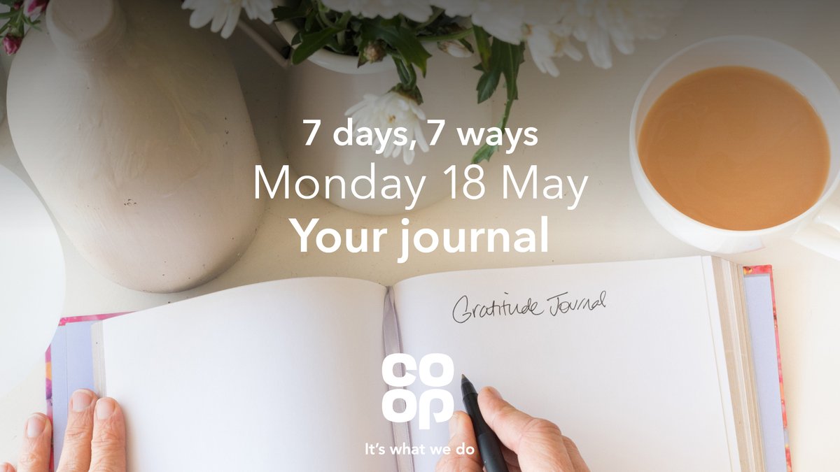 P_Chudders's tweet image. It's Mental Health Awareness Week, and this year is all about kindness. We are sharing ways you can be kind to your mind with 7 days, 7 ways.
Day 1 - start a gratitude journal to reflect on your thoughts and feelings.