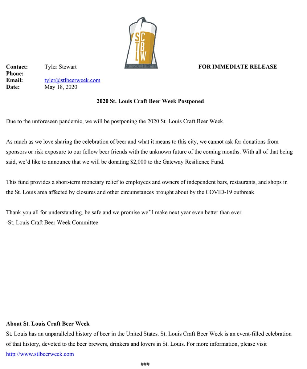 Some information about the 2020 #STLCBW.