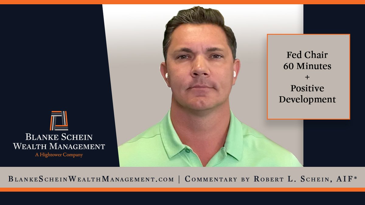 BlankeScheinWM's tweet image. Fed Chair 60 Minutes + Positive Developments | Commentary by Robert L. Schein, AIF®
Video: ow.ly/XEn850zJGAz

#BlankeScheinWM #fedchair #positivedevelopments #60minutes #marketupdate
