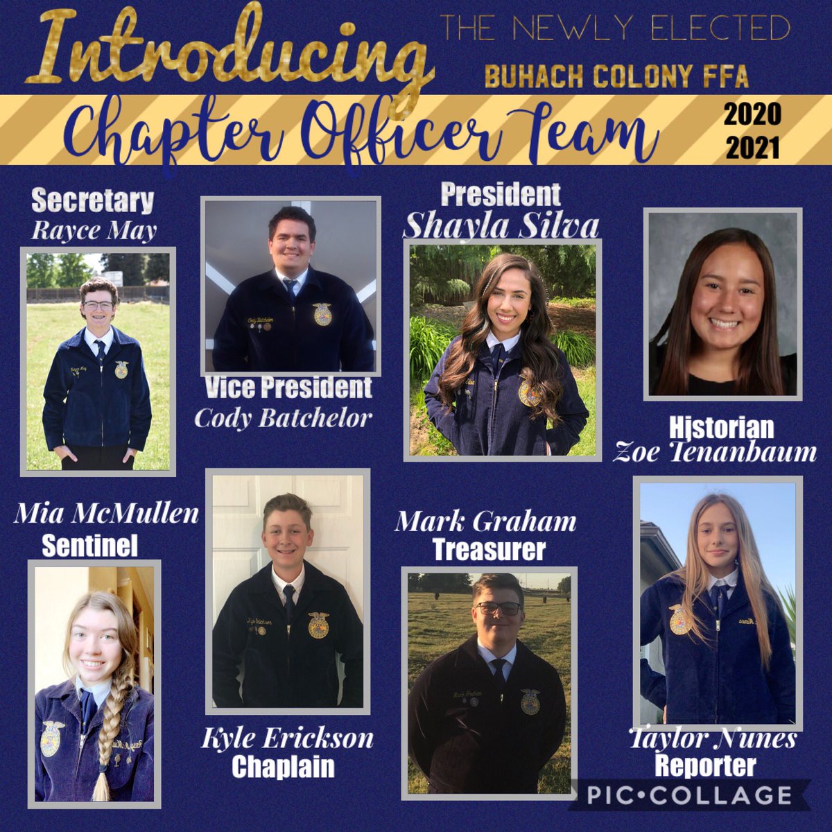 CONGRATULATIONS TO THE NEWLY ELECTED 2020-2021 BC FFA CHAPTER OFFICER TEAM. Looking forward to an AWESOME year!