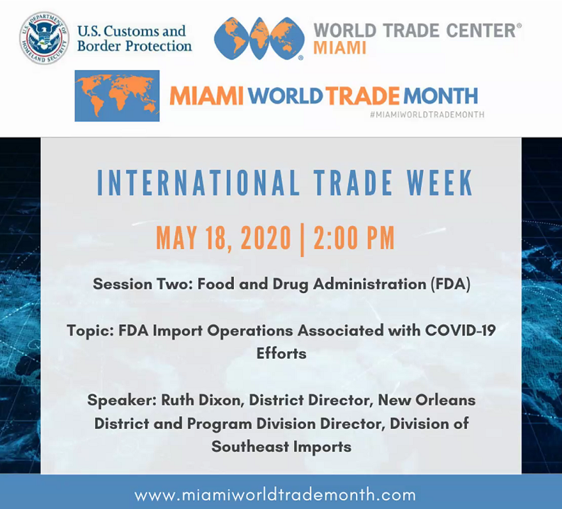 DiazTradeLaw's tweet photo. #SessionTwo topic: @US_FDA #ImportOperations Associated with #COVID-19 Efforts! Here we go @WTCMiami... https://t.co/YOd9to8eN2