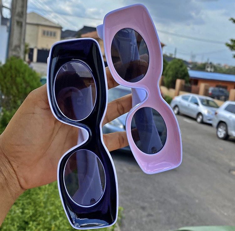 Super stylish glasses Available in pink and black Price: #3500Pls send a Dm to order We deliver within Lagos for now!!!PLS HELP RT