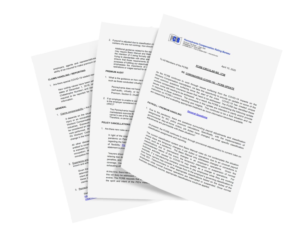 SML_Capital_1's tweet photo. COVID-19 has created unique workers compensation insurance issues that need to be addressed. Download the update on some of the most common questions surfacing since the start of the crisis. https://t.co/zPZZlpSGs4 Via: Pennsylvania Compensation Rating Bureau https://t.co/ewP9NNpmdT