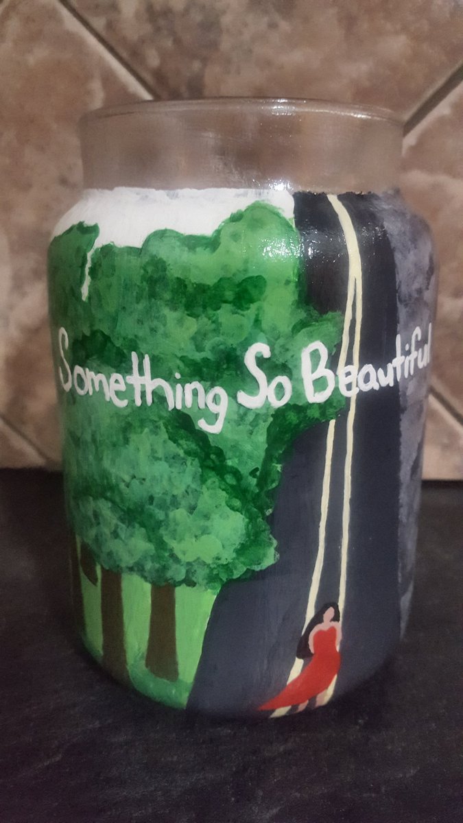 LeeDawna_Author's tweet photo. My wonderful son took the image from my head and had it painted on this lovely vase. Now I'll have to have one for each of my books. And I'll also need to get on designing the actual book cover so I can finally publish. #SomethingSoBeautiful coming March 2021 https://t.co/P7WOHaee1W