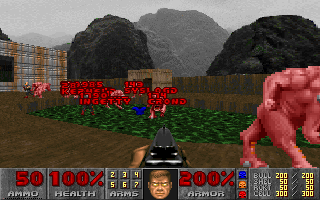 Here, you can see two changes to the original program:
1) The text follows the top of the monster, rather than being in the middle of the screen.
2) Text longer than 7 characters shows the last 7 rather than the first 7 characters.
'/sbin/mingetty' is shown as 'ingetty' rather than '/sbin/m'