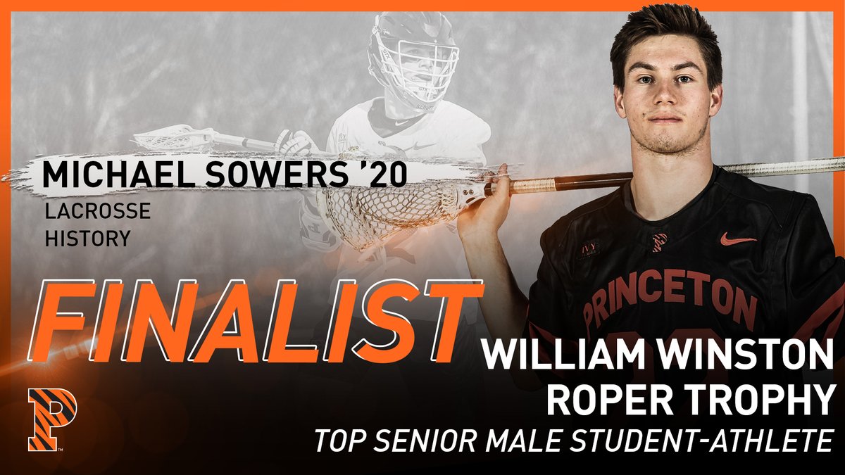 PUTIGERS's tweet photo. The Fourth Roper Trophy Finalist: Michael Sowers

🟠: @TigerLacrosse Program-Record Holder In Points (302) &amp; Assists (181)

⚫️: 2020 Inside Lacrosse National Player Of The Year

🟠: Three-Time USILA All-American

⚫️: No. 2 All-Time In NCAA Points-Per-Game (6.43) https://t.co/KX3KHsWIhU