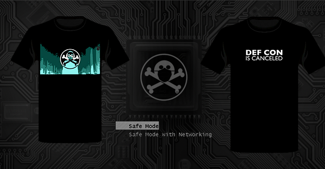 The #defconsafemode shirts have begun shipping! The first batch went out Saturday - keep an eye out for yours. If you still need one,  defcon.org/html/defcon-sa… has you covered.