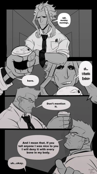 YuueiTeacher!Endeavor would still find All Might his competition but he's a huge softie with too much respect for the guy. 