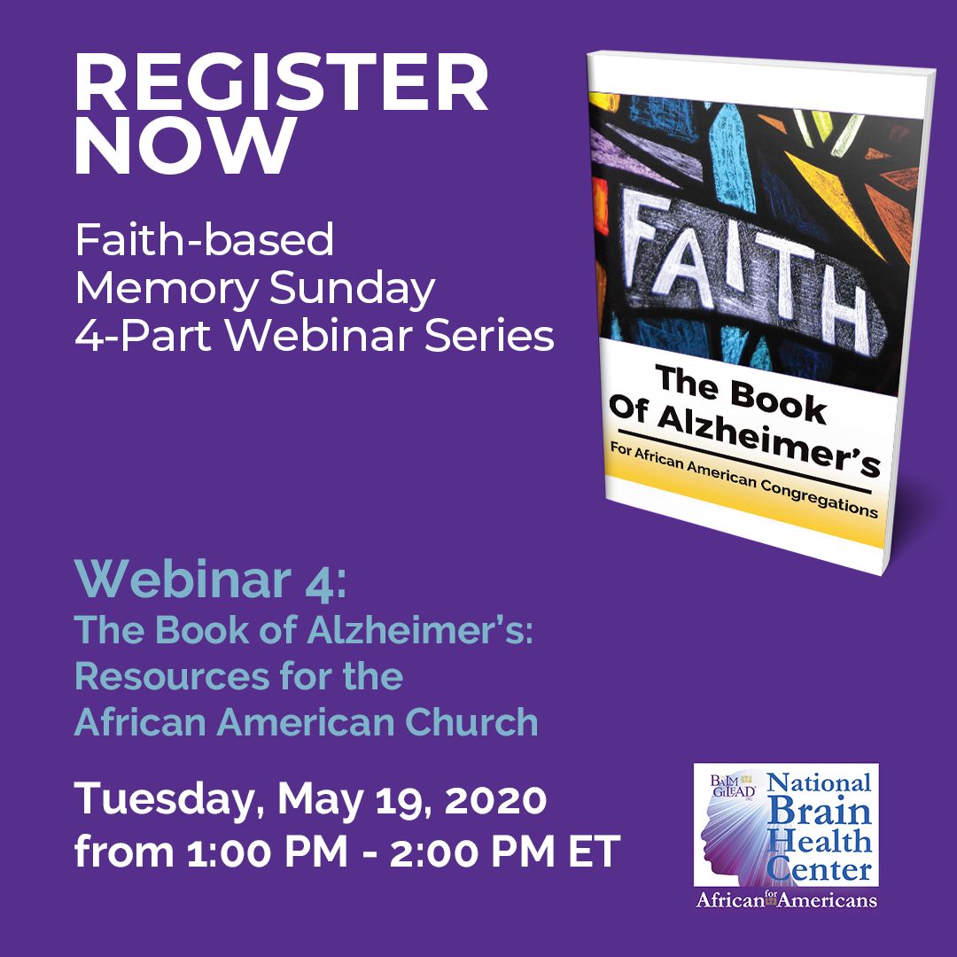 HC2020's tweet photo. Join us for the “Understanding #Alzheimers Disease, the Faith Community's Role and Tools to Navigate" #webinar, Tues May 19 at 1 pm EDT. We will provide tools to address and build a support system for persons with Alzheimer’s and caregivers. More: https://t.co/v6CtmBJrhm https://t.co/5x9DJzsGQl