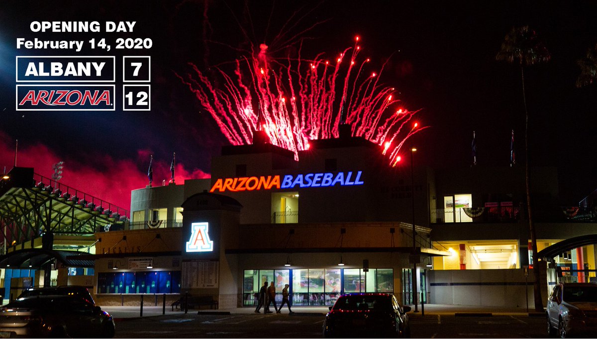 Throwback to Hi Corbett Field lit up during our postgame fireworks show on Opening Night following a 12-7 win over Albany! What a way to kick off the 2020 campaign!