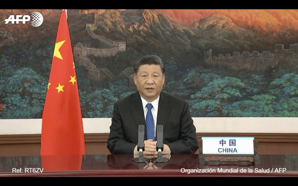 teledos_tcs's tweet photo. En China, el presidente Xi Jinping, prometió este lunes compartir una eventual vacuna contra el covid-19, y consagrar 2.000 millones de dólares al combate mundial de la pandemia, el mensaje fue difundido en Ginebra durante la Asamblea Mundial de la Salud. #VíaAFP https://t.co/lwmYzuKWTm