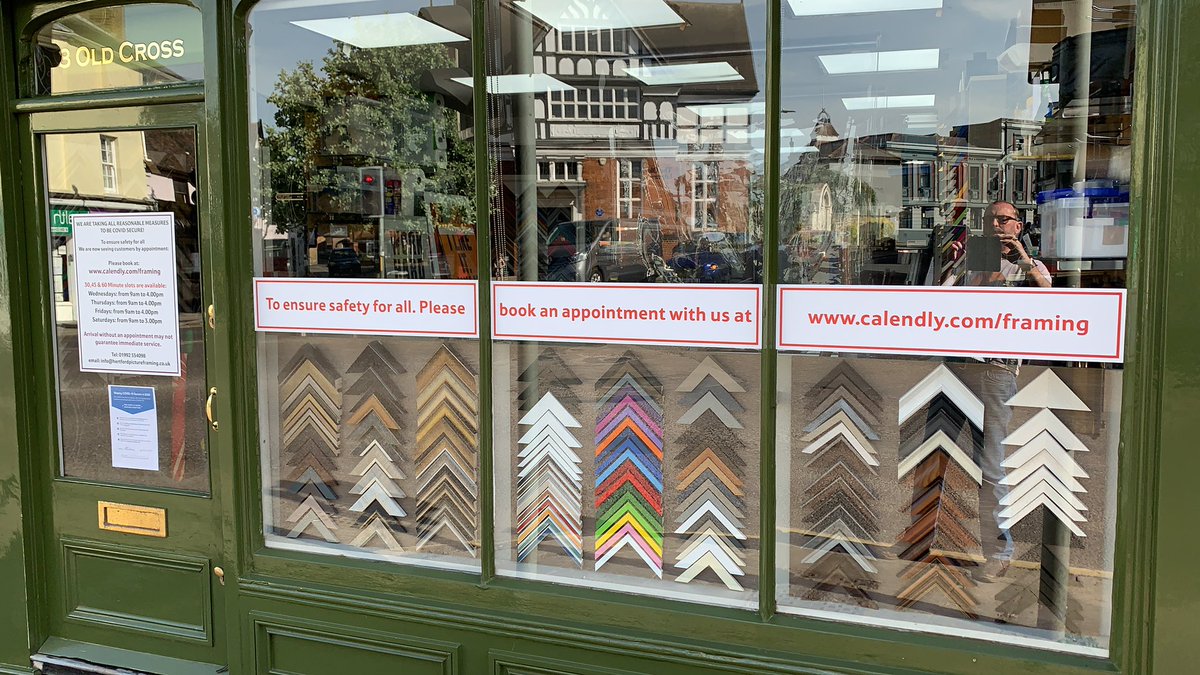 Added roller screens. 2 m floor stickers from East Herts Signs