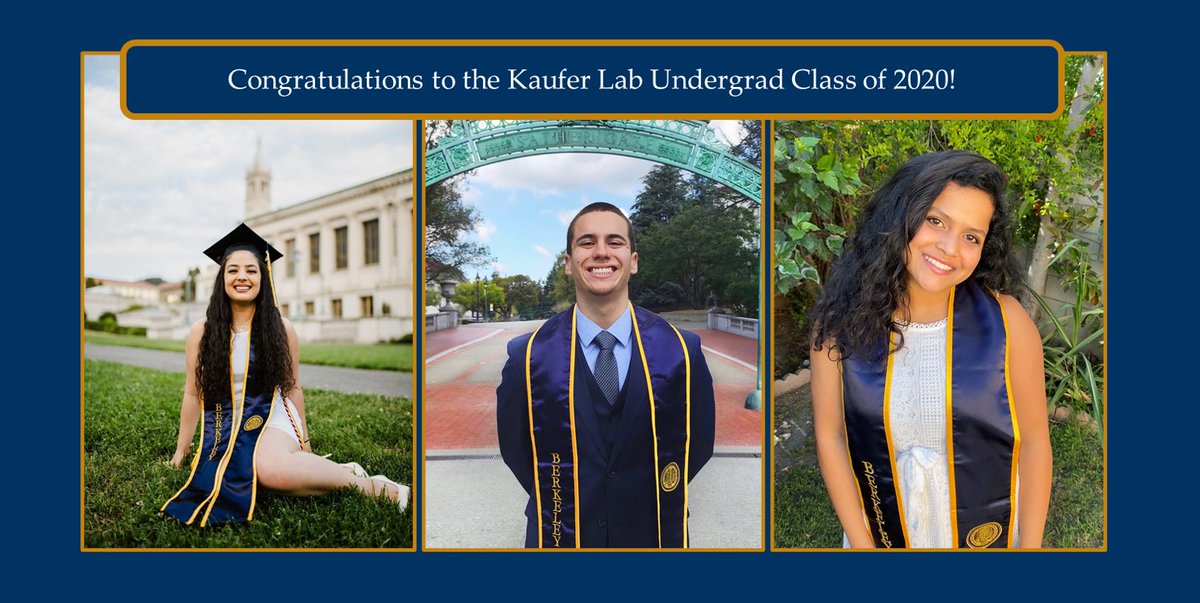 Kaufer Lab (@kauferlab) on Twitter photo Look out world! There are some pretty talented neuroscientists coming at you. Congratulations to some of the hardest working undergraduates <a href="/UCBerkeley/">UC Berkeley</a> has to offer! Your contributions to the Kaufer lab have made a real impact and we are so grateful #ClassOf2020 #Graduation2020 Look out world! There are some pretty talented neuroscientists coming at you. Congratulations to some of the hardest working undergraduates <a href="/UCBerkeley/">UC Berkeley</a> has to offer! Your contributions to the Kaufer lab have made a real impact and we are so grateful #ClassOf2020 #Graduation2020