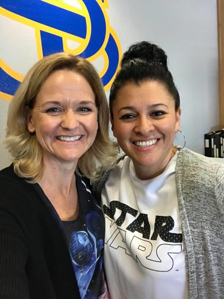 This gal right here is the amazing happiness that greets each &amp; every student, parent &amp; visitor of <a href="/SanPasqualHS/">San Pasqual High</a>. She embodies professionalism, servant leadership, commitment, &amp; kindness! Thank you Carmen Talamantes for all you! 
💙💛 #MoreThanaSchool #SPstaffApprecation