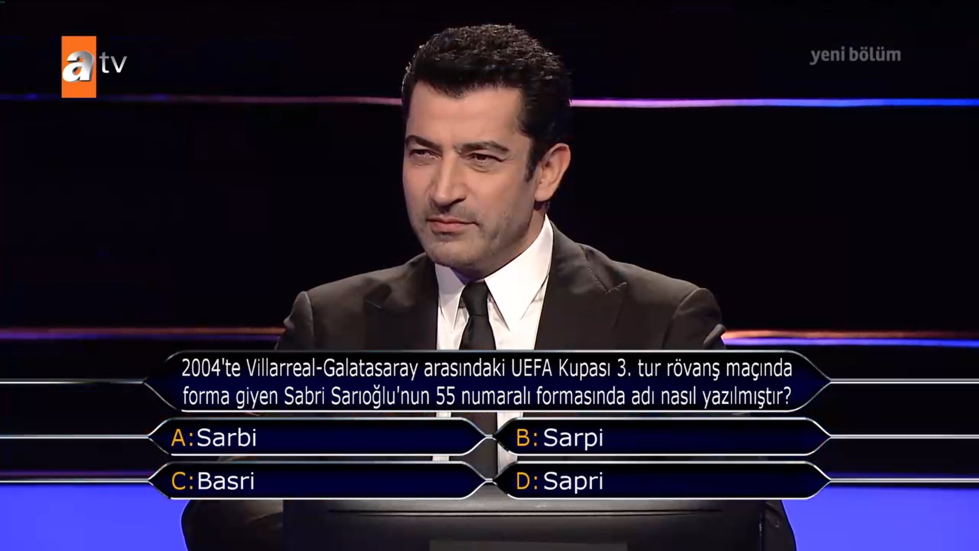 Kim Milyoner Olmak Ister E Damga Vuran Sabri Sarioglu Sorusu Son Dakika Spor Haberleri