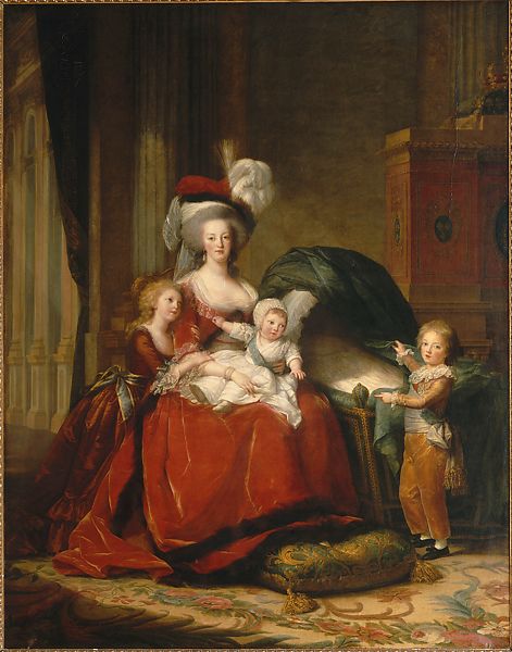 El retrato es "María Antonieta y sus hijos" (1787) de Marie-Louise-Élisabeth Vigée-Lebrun.