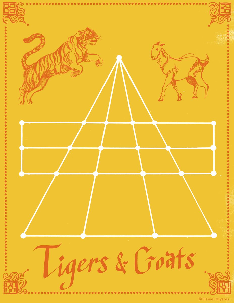CandlewickClass's tweet photo. Daniel and I have actually been continuing our collaboration. Here is a game board for Tigers & Goats Daniel designed. You can find it on my website:
https://t.co/AWi9WsS7oo
#illustratedmath https://t.co/FcpwLZ6xpE