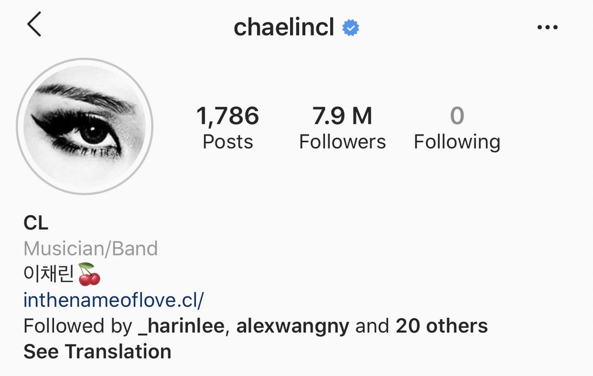 2ne1 Charts Cl Has Surpassed 7 9m Followers On Instagram Chaelincl Cl 2ne1