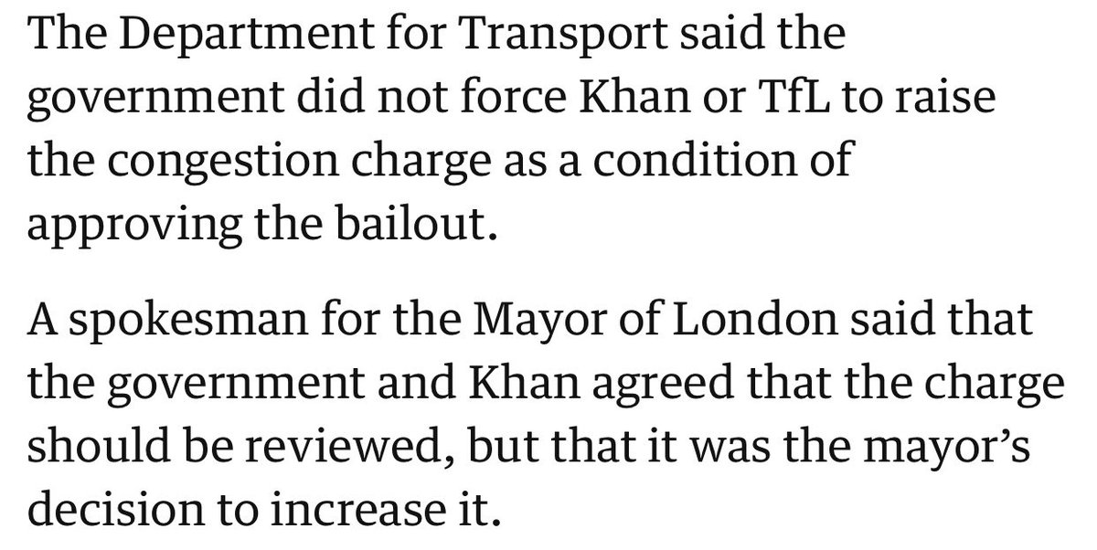 The Transport Secretary confirmed today in the HoC that the Gov did not ask you to increase the Congestion Charge.Even your own spokesman confirmed it was your decision to increase it on Friday, presumably before your spin operation kicked into action.2/4