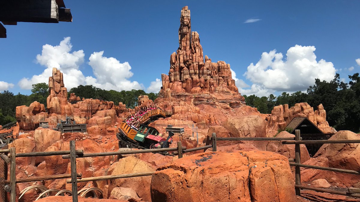 disneypicaday's tweet image. I asked @ValPalMickey what she wanted me to post today, and she said #BigThunderMountain at #MagicKingdom. I saw the poster pic and it reminded me of the old SNL sketch of #HappyFunBall. "Find a safe hiding place BEFORE detonating explosives". True story. snltranscripts.jt.org/90/90mhappyfun…