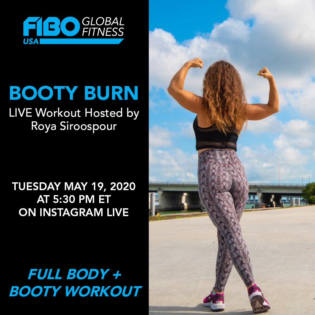Set your alarms 🚨🚨🚨 We're teaming up with FIBO USA Ambassador, <a href="/roya/">Roya</a>.fit to bring you another killer booty workout TOMORROW at 5:30PM ET on Instagram live. Tune in for a a great workout that is sure to leave you sore for days! 🍑