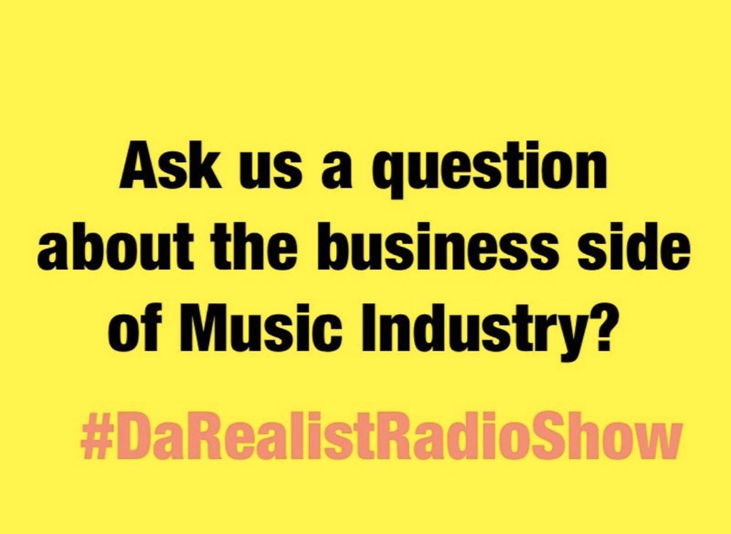 Drop your questions here as a comment and we will answer during our next show. Have a Great Day! #Darealistradioshow on #Spotify