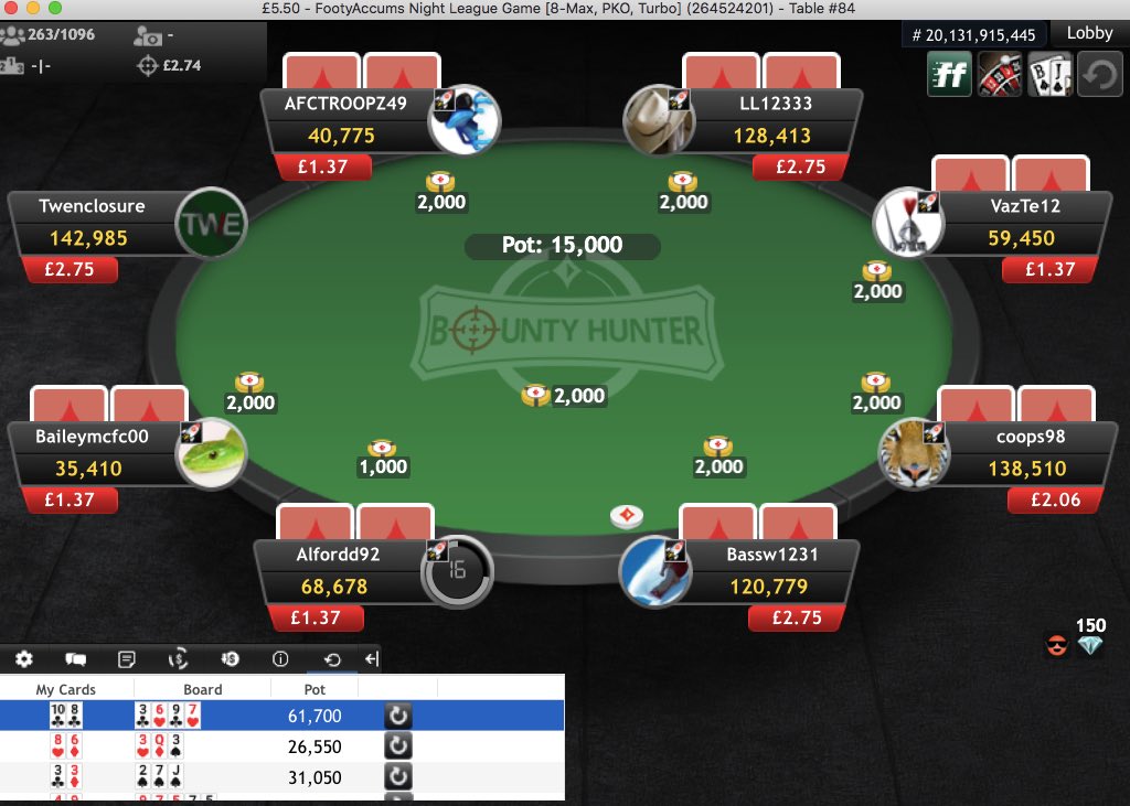 👀👀👀

<a href="/TroopzAFC/">The People’s Champion 🇯🇲🇵🇰🏴󠁧󠁢󠁥󠁮󠁧󠁿</a> &amp; <a href="/TWEnclosure/">The Winners Enclosure</a> are on the same table!

Two big scalps to knock out..