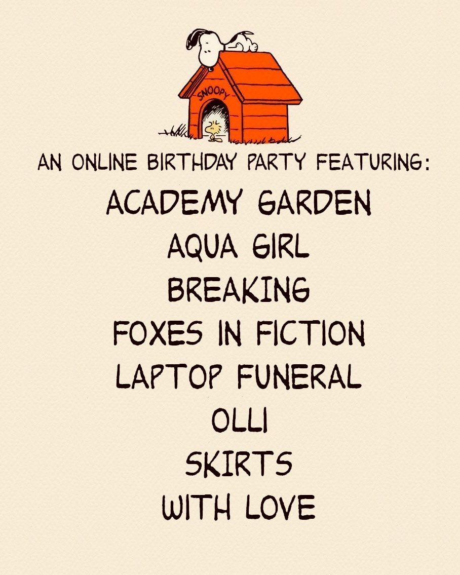 laptopfuneral_'s tweet photo. extremely excited to announce:

💻⚰️LAPRIP N FRIENDS🛹🐱
may 30th at 6pm ET
an online birthday party 

featuring 
@_academygarden_ 
@eloradriver 
@ajohnson0109 
@foxesinfiction 
@g75lfpi 
@skirtsmusic 
@ellalalune 

at https://t.co/JH6jpFfQ1l https://t.co/Oppx7zUW68