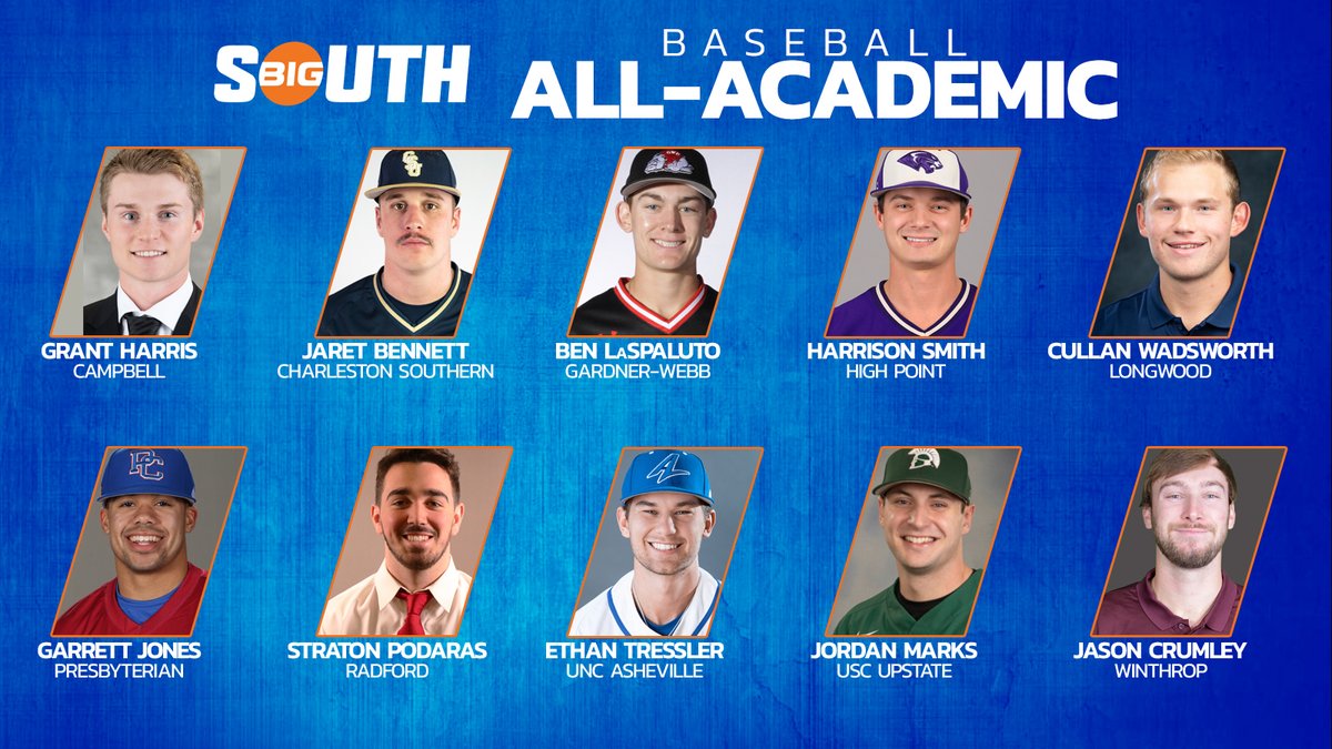 BigSouthSports's tweet photo. JUST ANNOUNCED: The 2020 #BigSouthBase⚾️ All-Academic Team!

📝: https://t.co/Cqd6APHMX7 https://t.co/z7b1JQrF9L