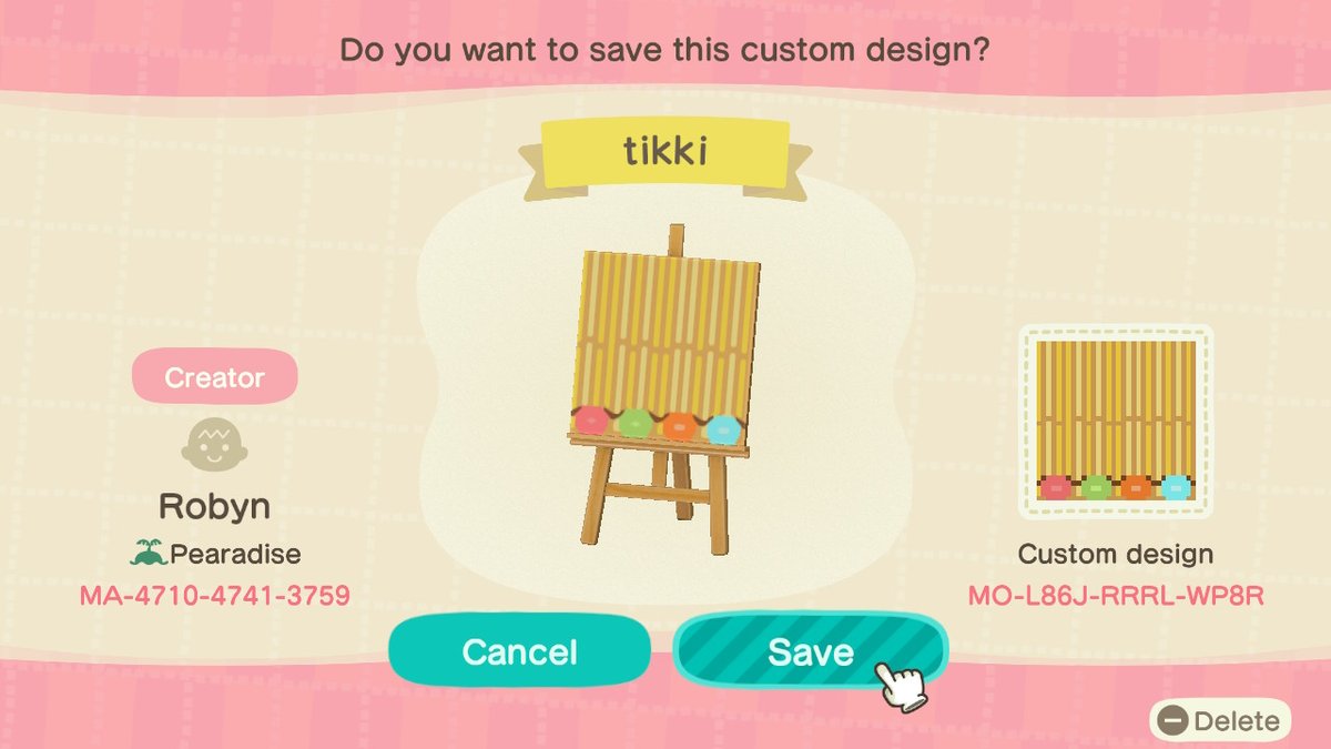 robynpearadise's tweet photo. Custom Stall Designs Bakery &amp; Tikki bar! #customstalls #tikkibar #bakery #customacnh #AnimalCrossing #ACNH #NintendoSwitch https://t.co/EbgzW9jVWW