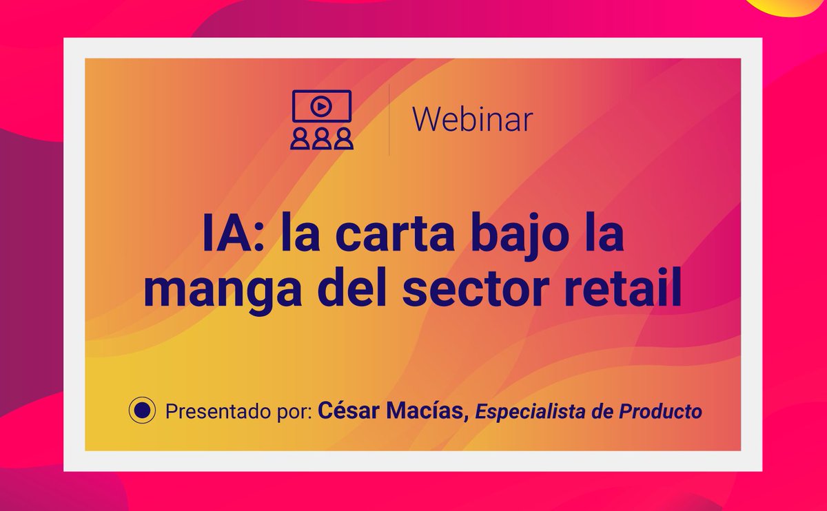 PASSMexico's tweet photo. Las organizaciones tienen a su disposición mucha información sobre sus clientes y de múltiples fuentes👨‍💻Asiste a nuestro webinar y potencia tus estrategias con el poder de la Inteligencia Artificial Inscríbete👉https://t.co/TqRRqqRuEJ 📅 21 de mayo 🕥10:30 a.m  #IA #Retail #Datos https://t.co/FSRGkTtWVn