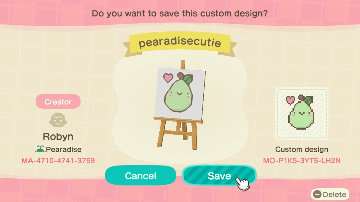 robynpearadise's tweet photo. Cute Pear Designs! #ACNHPears #AnimalCrossing #ACNH #NintendoSwitch https://t.co/Qble0C2qtl