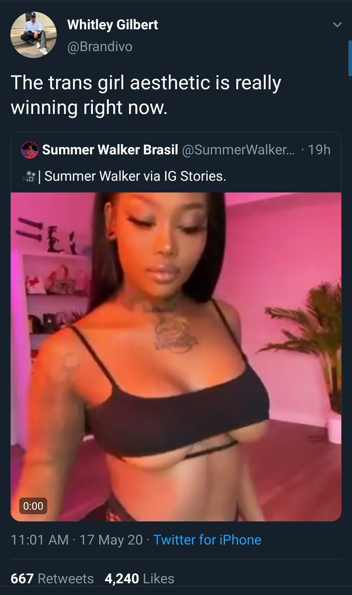 This latest instance involves ONE Summer Walker, whose makeup was done by Nikita Dragun- a trans woman of color. Several tweets excitedly credited the aesthetic featured as one that originated in our community. There was no shade or direct insult to Summer.