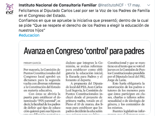 CarlosLeal's tweet photo. Gracias a todas las organizaciones y asociaciones de padres de familia por darnos la oportunidad de trabajar en conjunto por un mejor #NuevoLeón.

Por el derecho que tenemos los padres de elegir la educación de nuestros hijos! 🙏💪

#PorLaVidaYLaFamilia https://t.co/z3WBFFythN