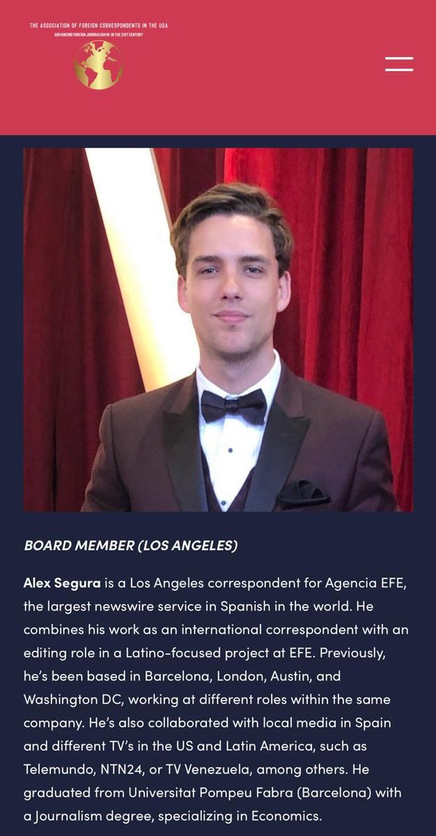 It's such an honor to share with you all that I've been appointed to the board of directors of the Association of Foreign Correspondents in the USA and chair in Los Angeles. I'm looking forward to work alongside @AFCUnitedStates to advance the role of foreign journalists in 🇺🇸